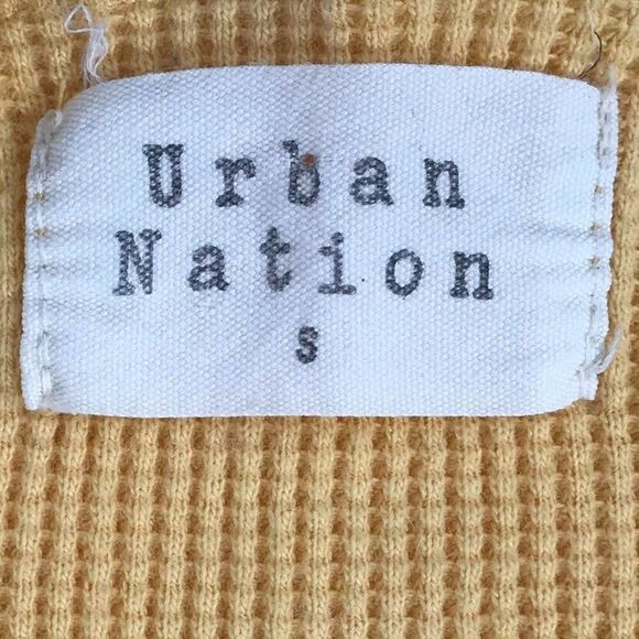 Womens Vintage Y2K Style Yellow Casual Short Sleeve Ribbed Ruched Crop Top / S - Picture 7 of 7